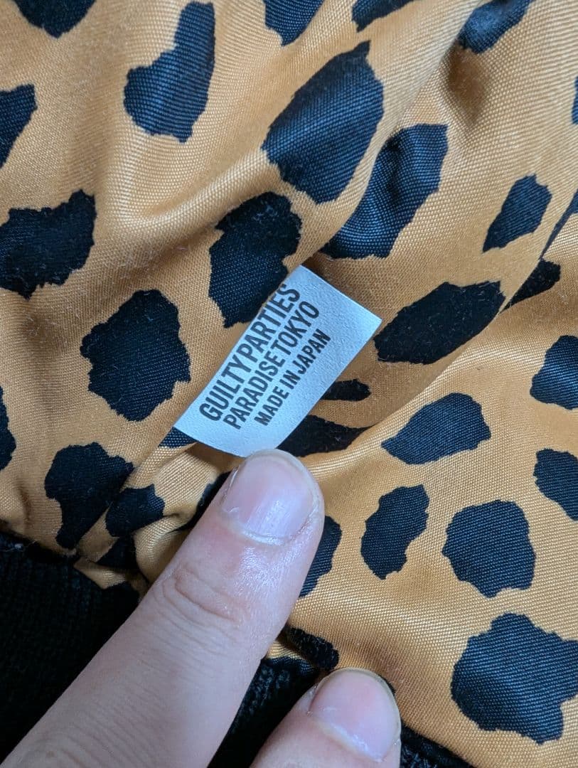 （り）WACKO MARIA Leather Varsity Jacket