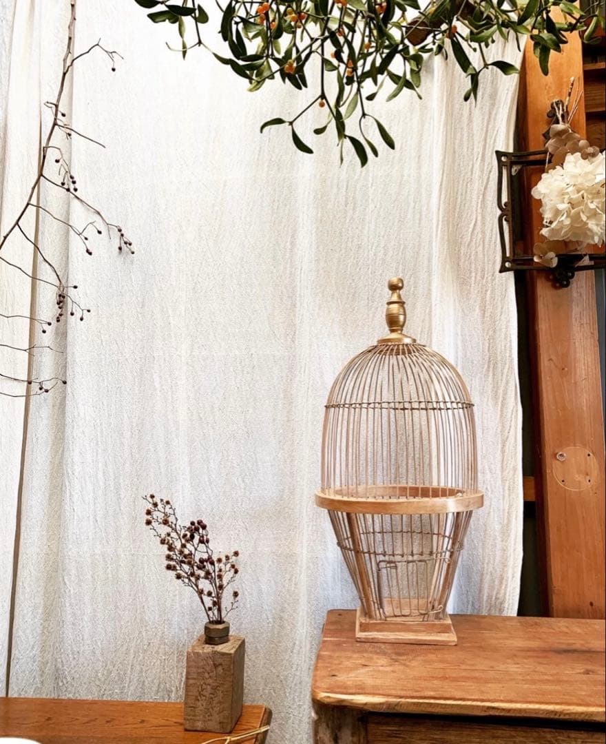 フランス 美しい装飾 ヴィンテージ バードゲージ 鳥かご インテリア
