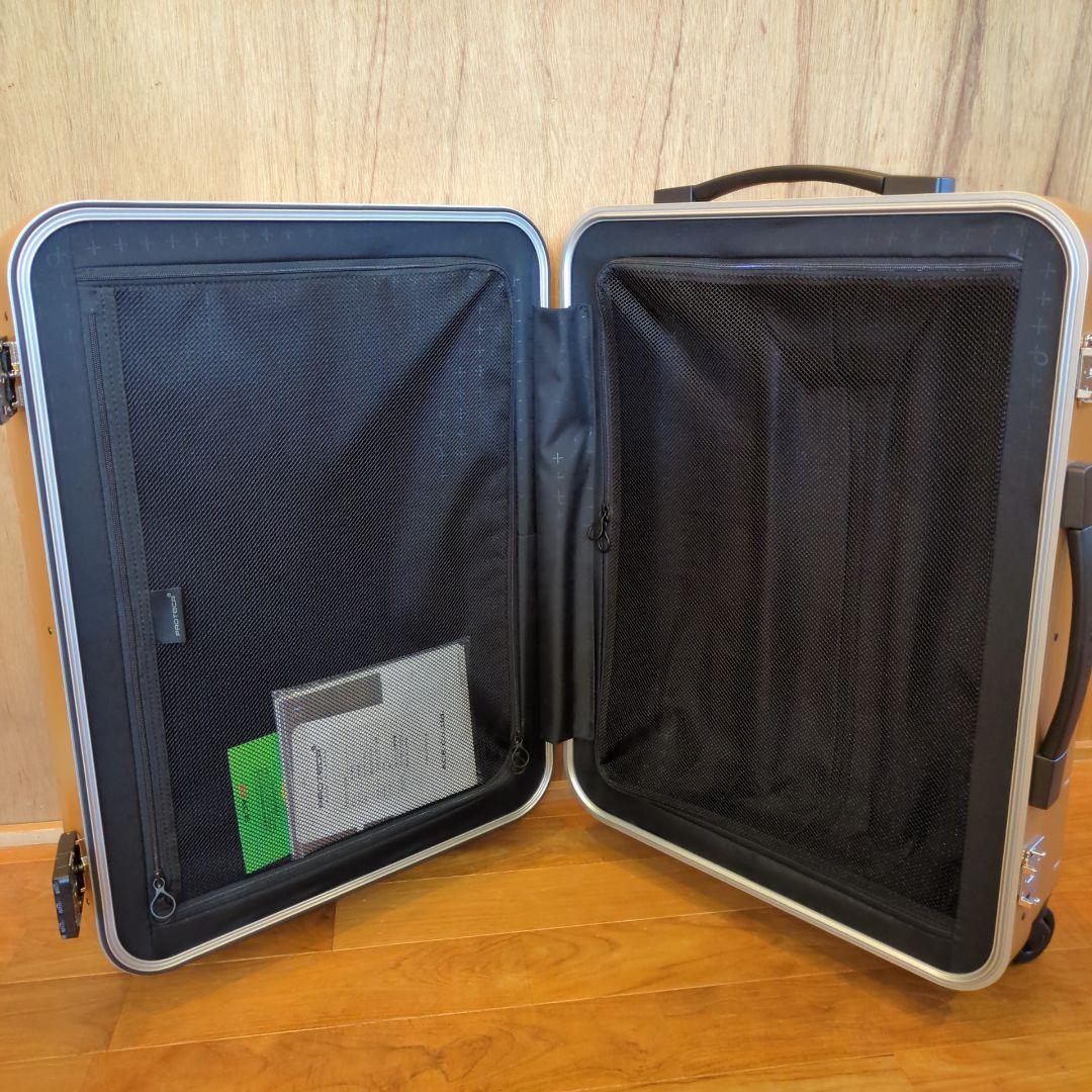 美品◆Protecaプロテカ チェッカー フレーム スーツケース 54L 日本製