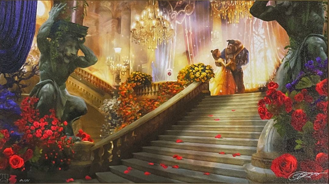 あ*ん様 【アールビバン保証書付】マーティンエアー★美女と野獣★ジクレ版画