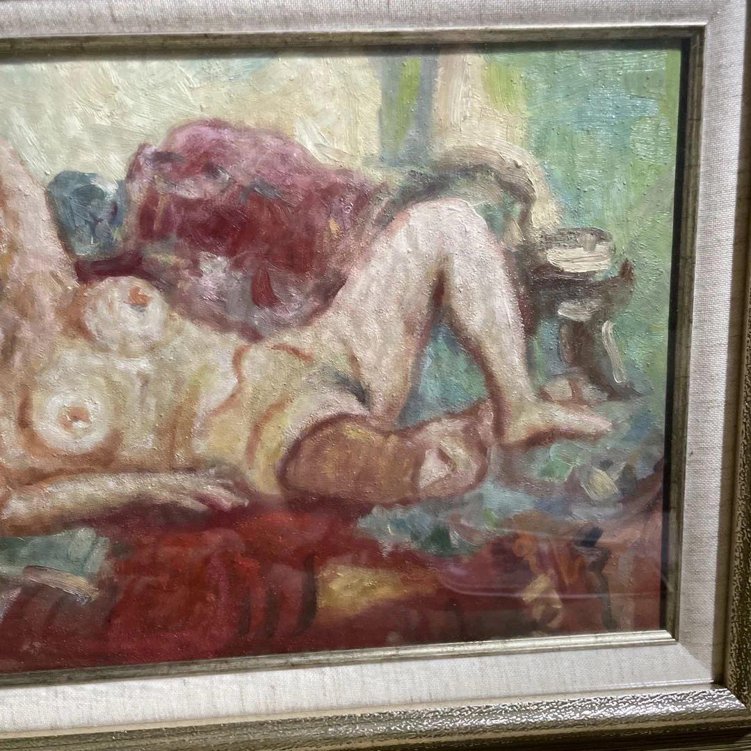 梅原龍三郎　裸婦　肉筆