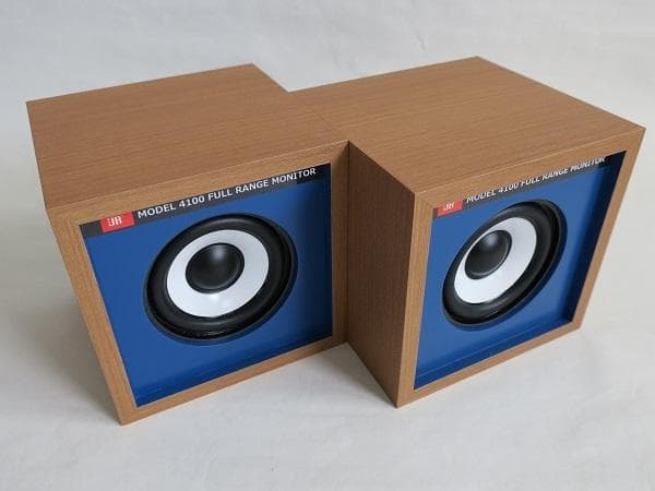 ★キューブJRスピーカー★3インチフルレンジ 高音質 木目調 自作