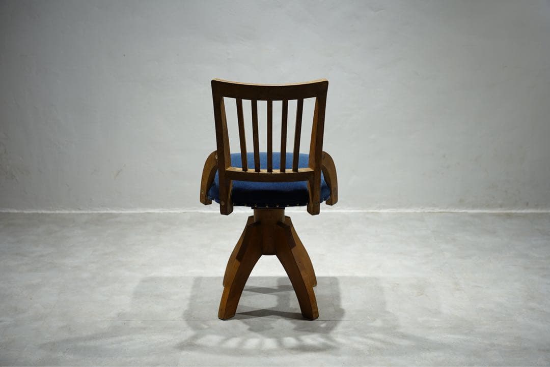 ドクターチェア　回転椅子　張替済み　大正時代