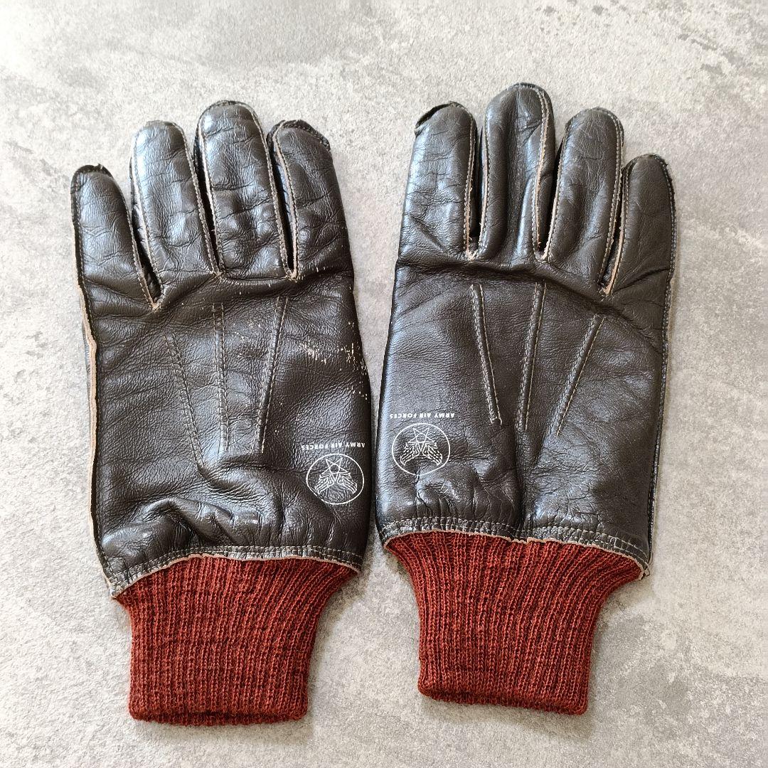 A-10グローブ 赤リブ おそらくリアルマッコイズ 使用感あり