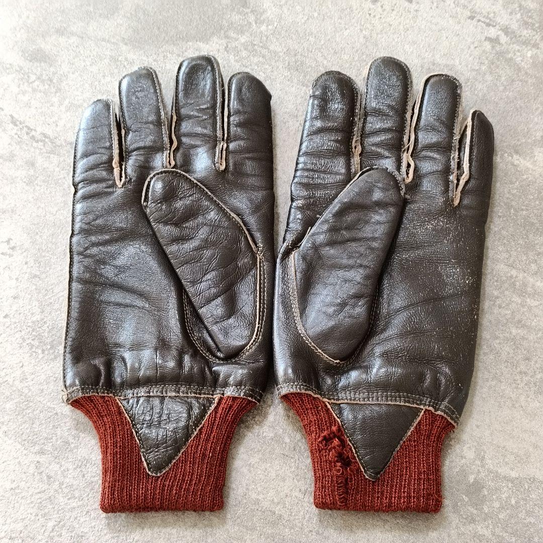 A-10グローブ 赤リブ おそらくリアルマッコイズ 使用感あり