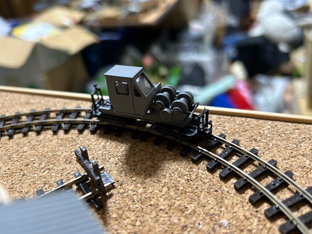 テスト出品④モデルワーゲン 森藤式大型集材機 輸送風景セット 岩崎製後期型台車付