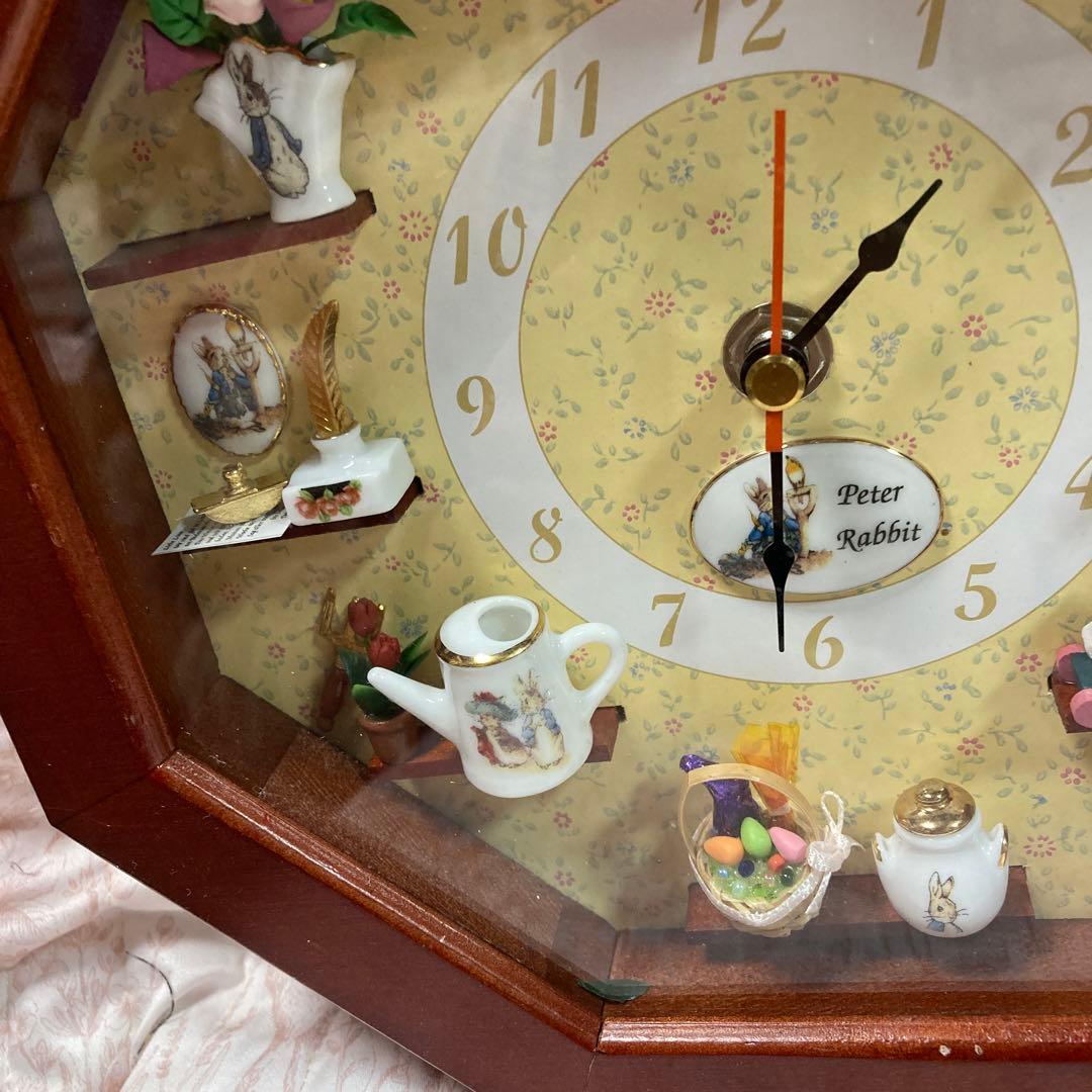 ⭐️稀少⭐️ピーターラビット⭐️ロイターポーセリン⭐️ミニチュア陶器⭐️掛け時計⭐️