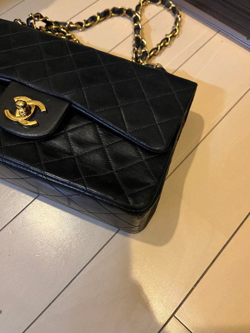 CHANEL Wフラップ　チェーンショルダーバッグ　マトラッセ