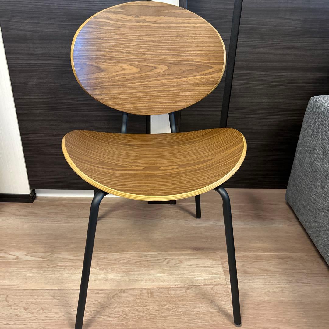 【美品】KANADEMONOチェア　木製ブラウン