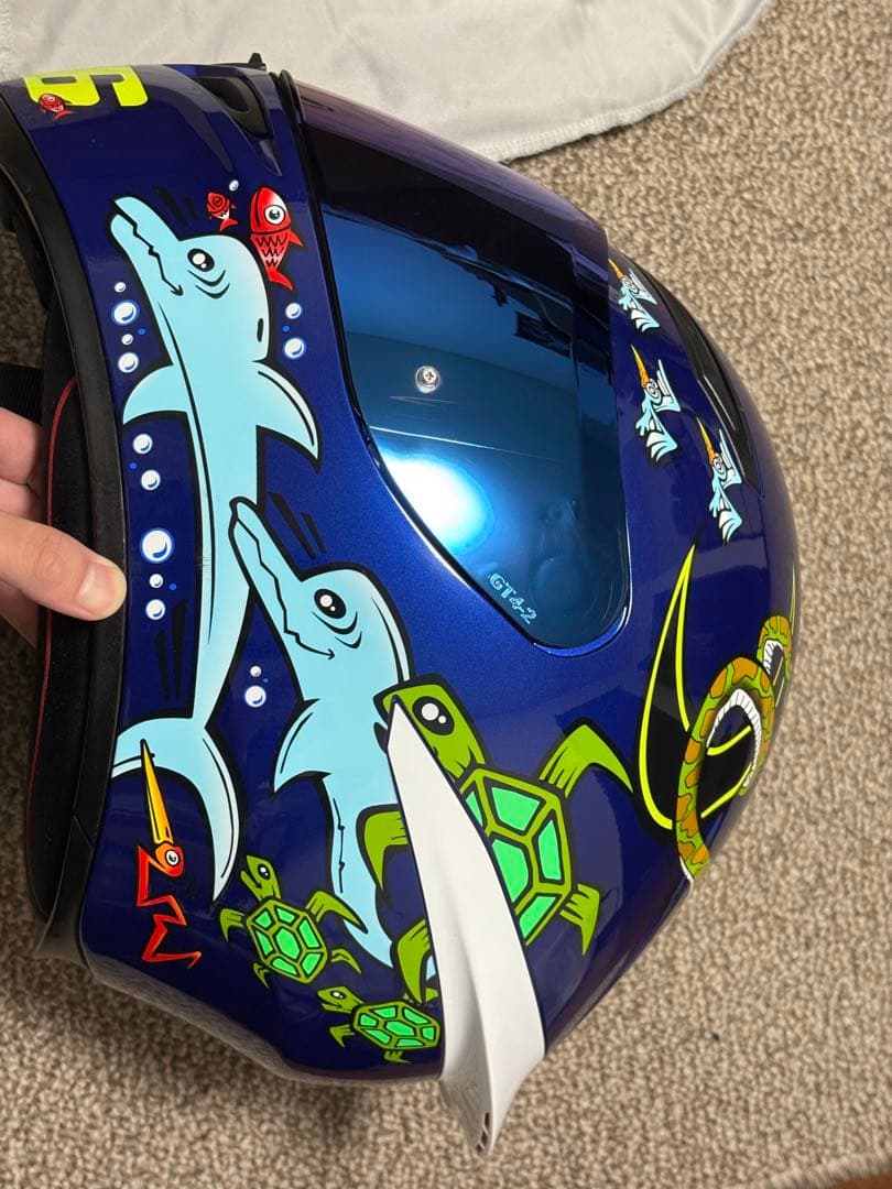 ヘルメット K1 WHITE ZOO CYAN (ホワイト ズー シアン) M