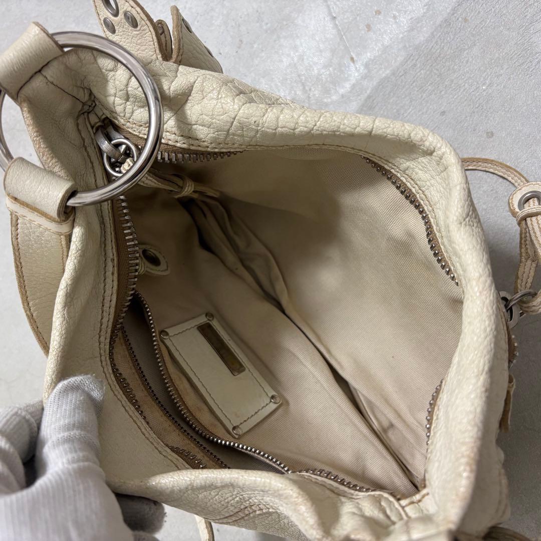 バッグ 00s miumiu archive leather shoulder bag