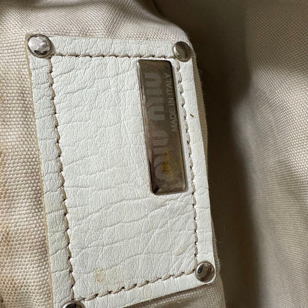 バッグ 00s miumiu archive leather shoulder bag