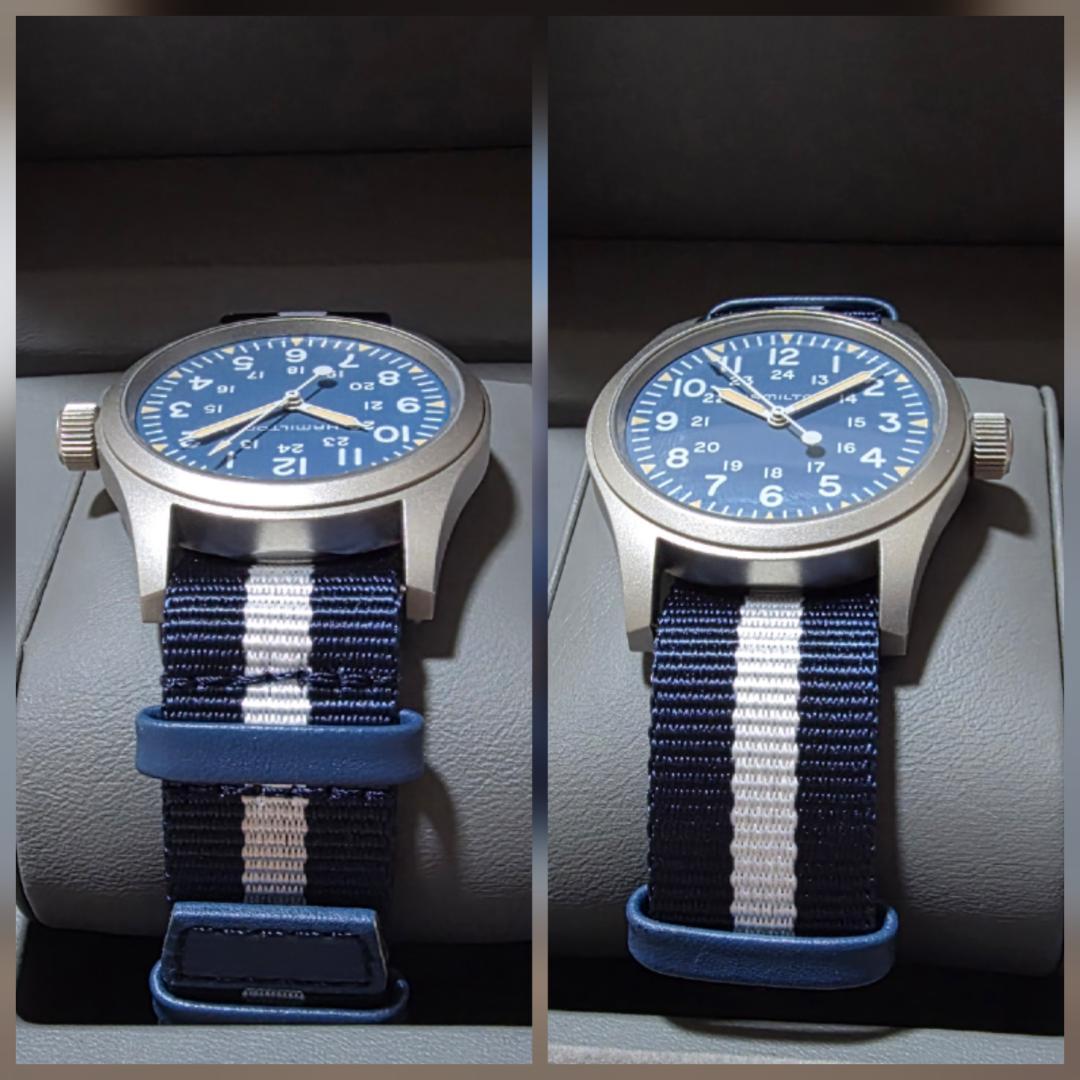 ハミルトン カーキメカ 38mm 青文字盤 手巻き