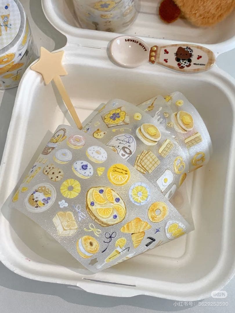 【8455】海外　マステ　5.25m ラメ加工マスキングテープ　PET