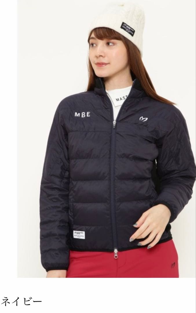 マスターバニーMBEロゴ ダウンジャケット ネイビー　パーリーゲイツ
