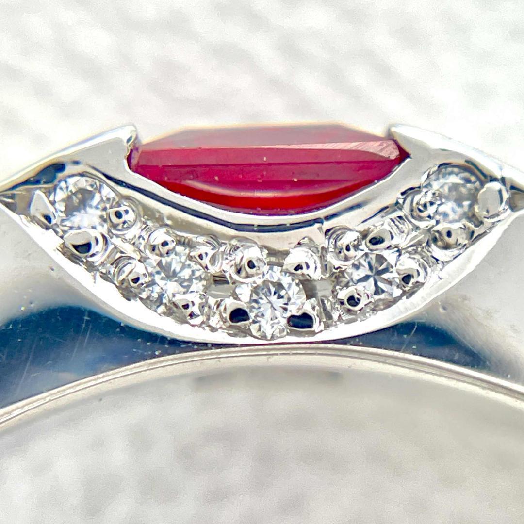 ジェムケリー 新品仕上げ済 ルビー0.3ct ダイヤモンド リング Pt900