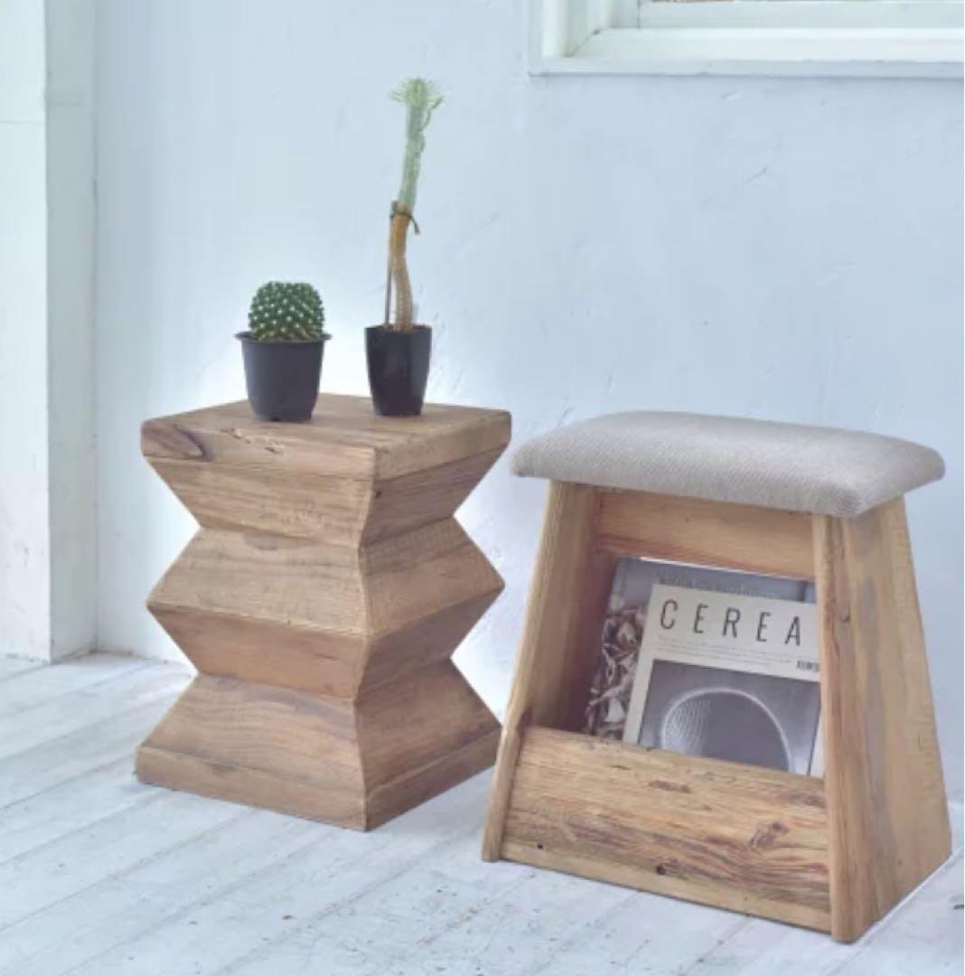 東谷　aztumaya 木製スツール ブラウン