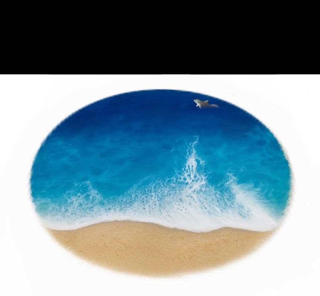 【さち(オーダー品)】海の丸テーブル