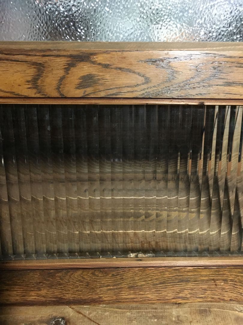 メルカリ便発送★モールガラス★木枠★古材★引き戸★昭和レトロ★ ブィンテージ★