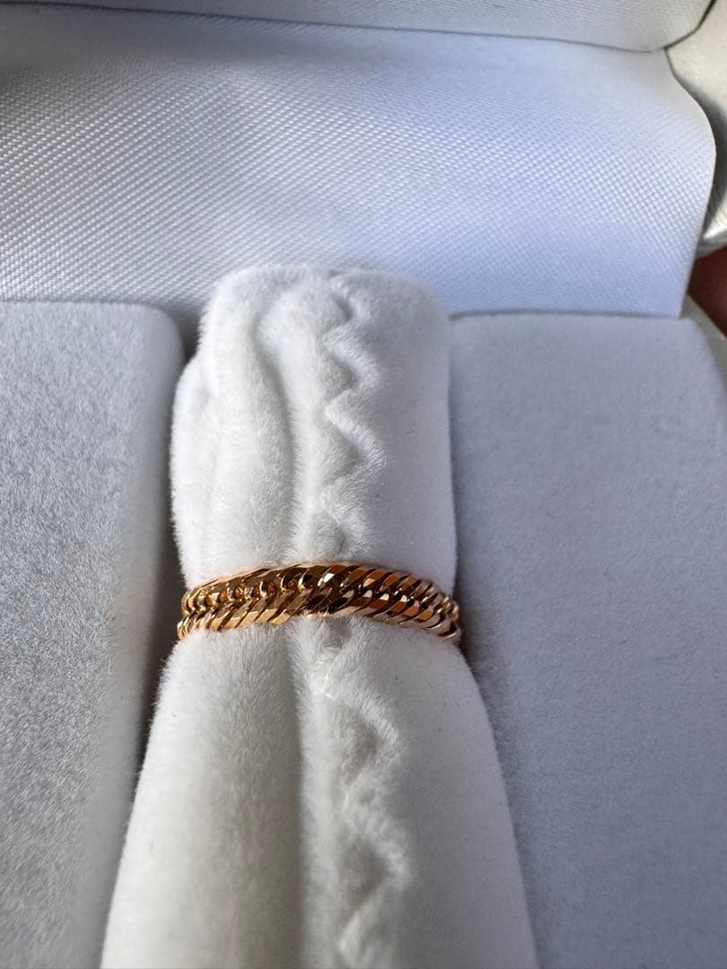 K18 12面トリプル 喜平リング 7号 1.1g