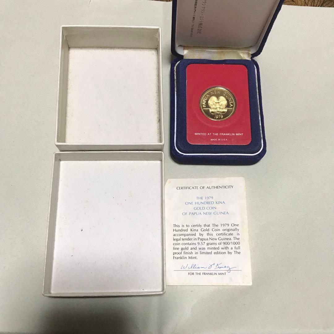 ミケネコ　パプアニューギニア　金貨　21.6金　約10g 100キナ