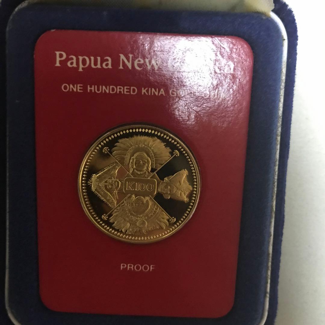 ミケネコ　パプアニューギニア　金貨　21.6金　約10g 100キナ