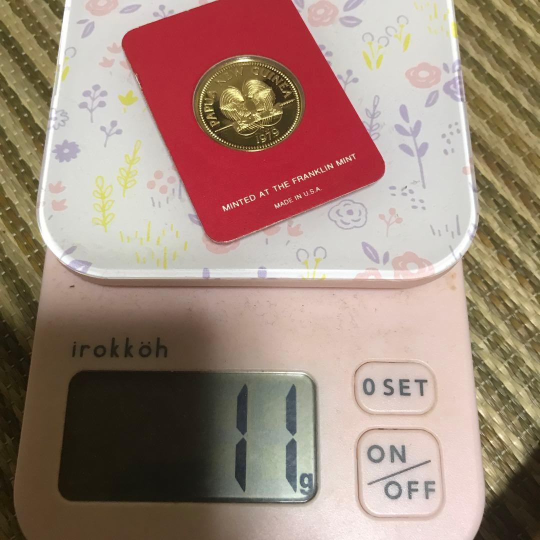 ミケネコ　パプアニューギニア　金貨　21.6金　約10g 100キナ