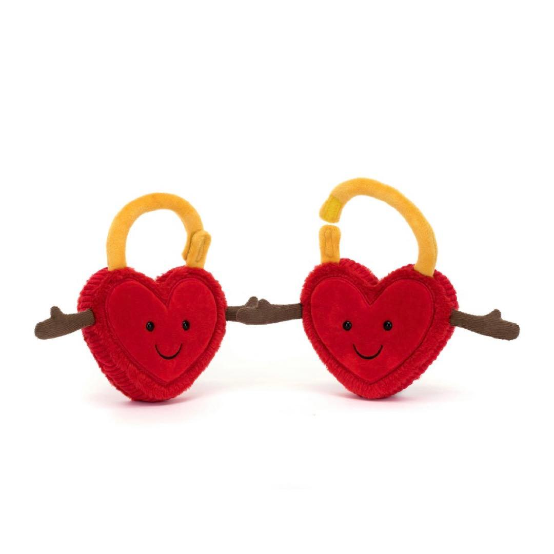 新品　ジェリーキャット　鍵　ロック　南京錠　ぬいぐるみ　ハート　バレンタイン