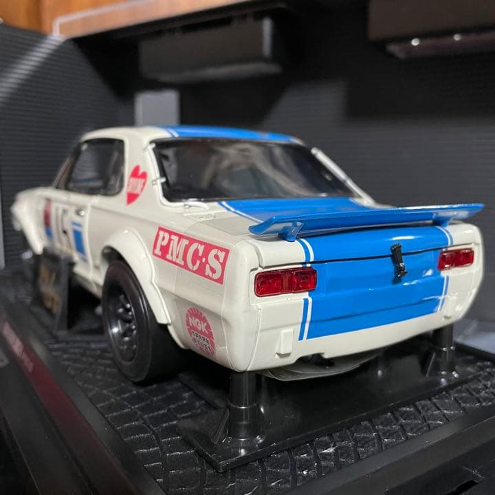新品未展示品　京商 1/18スカイライン 2000GT-R高橋国光 直筆サイン入