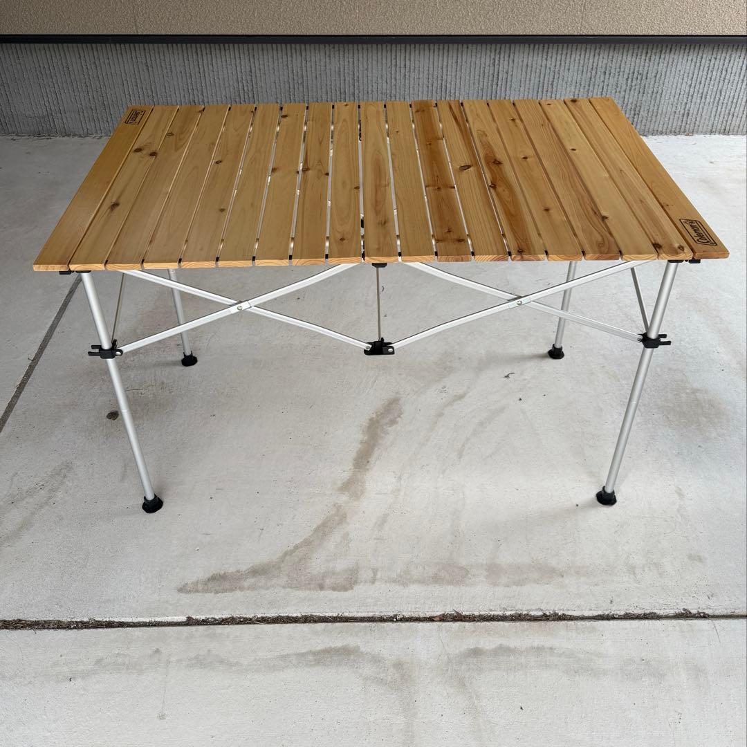 Coleman コールマン　ナチュラルウッドロールテーブル　110cm