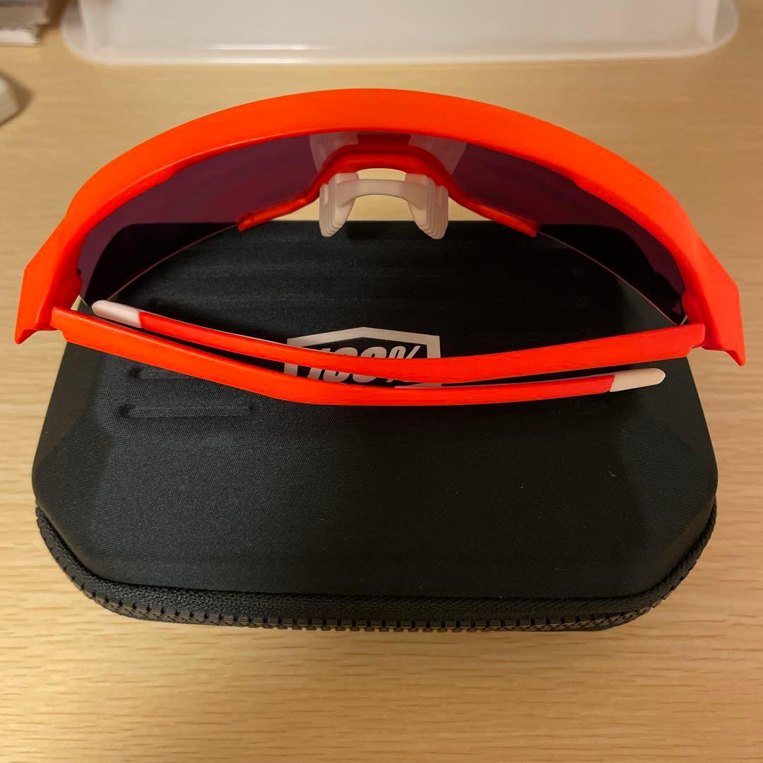 松竹梅100% スポーツサングラス オレンジ/レッド　S3