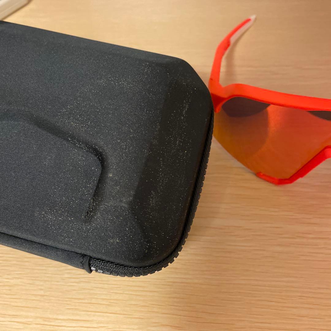 松竹梅100% スポーツサングラス オレンジ/レッド　S3