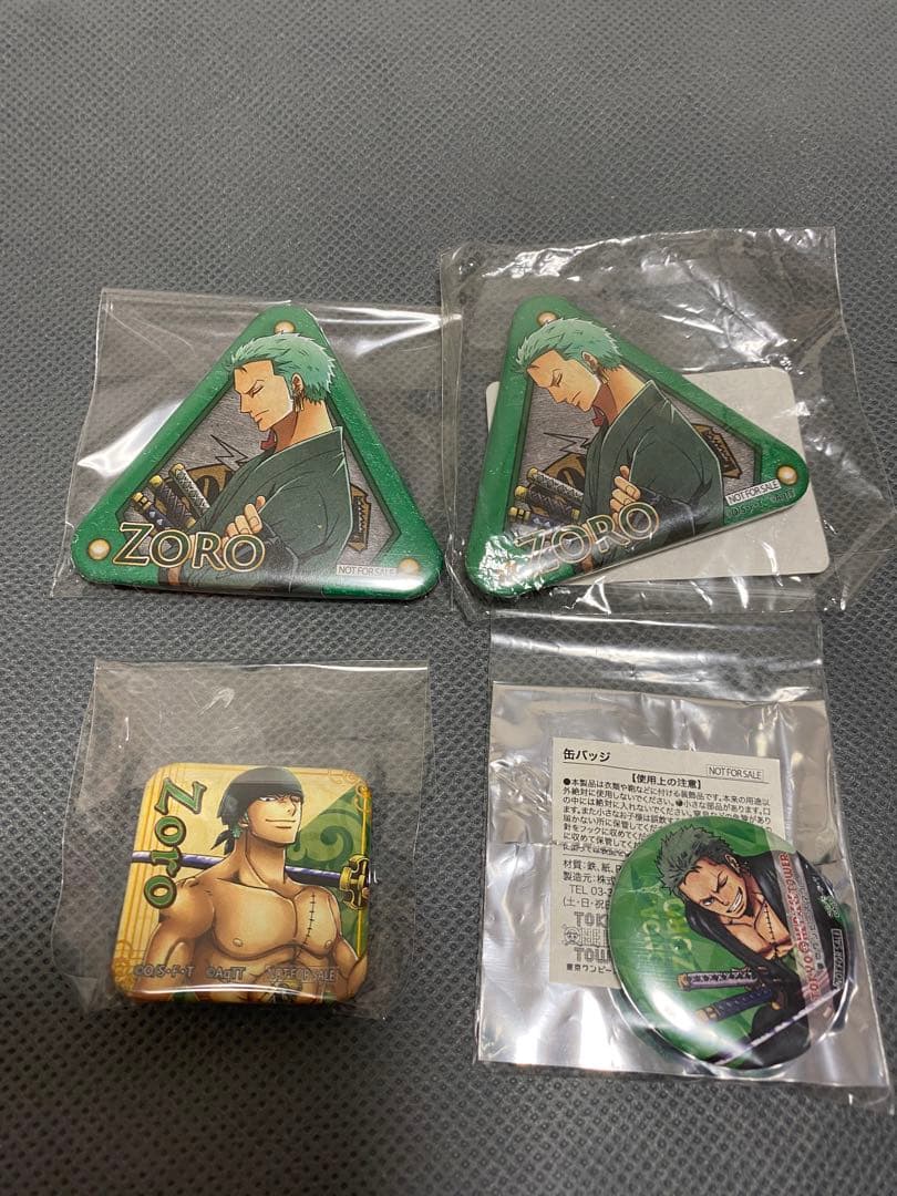 東京ワンピースタワー ロロノア・ゾロ トンガリ缶バッジセット②