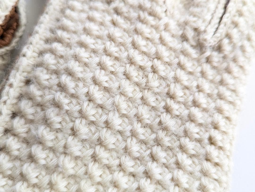 ペッカリーグローブ ヴィンテージ フランス製 ウール Mサイズ ベージュ