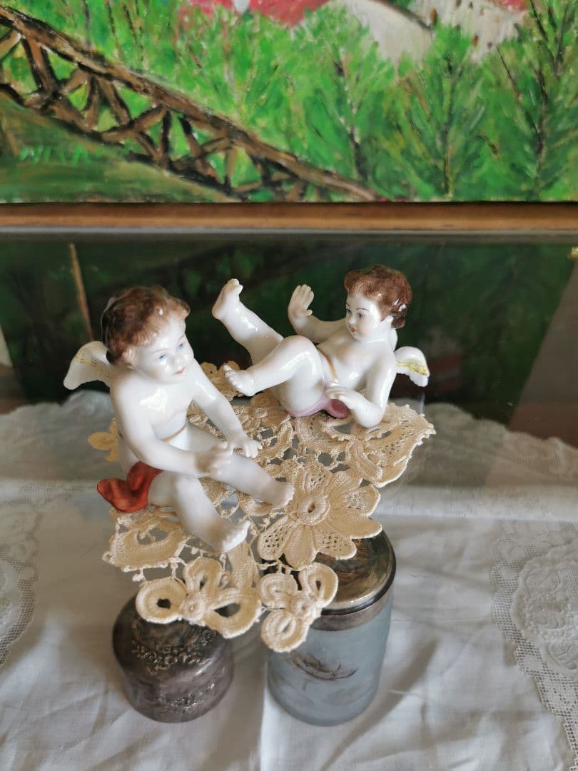 アンティーク アイリッシュクロシェレース 多層パンジー向日葵三つ葉 手編ドイリー