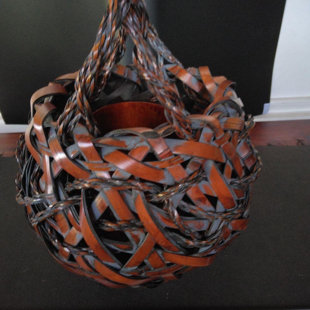 花籠　花入れ　竹細工　おとし付き