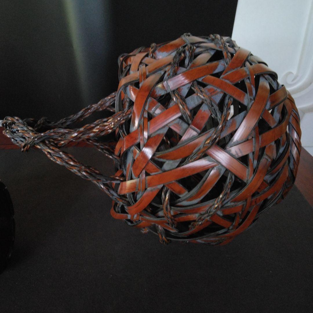 花籠　花入れ　竹細工　おとし付き