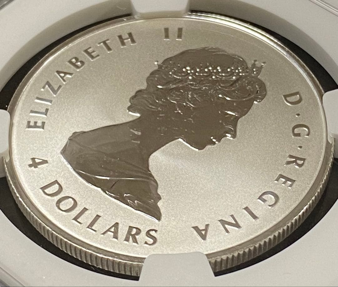 ★ヤングファン必見★最新2025年カナダ メイプルリーフ４ドル 1/2oz 銀貨