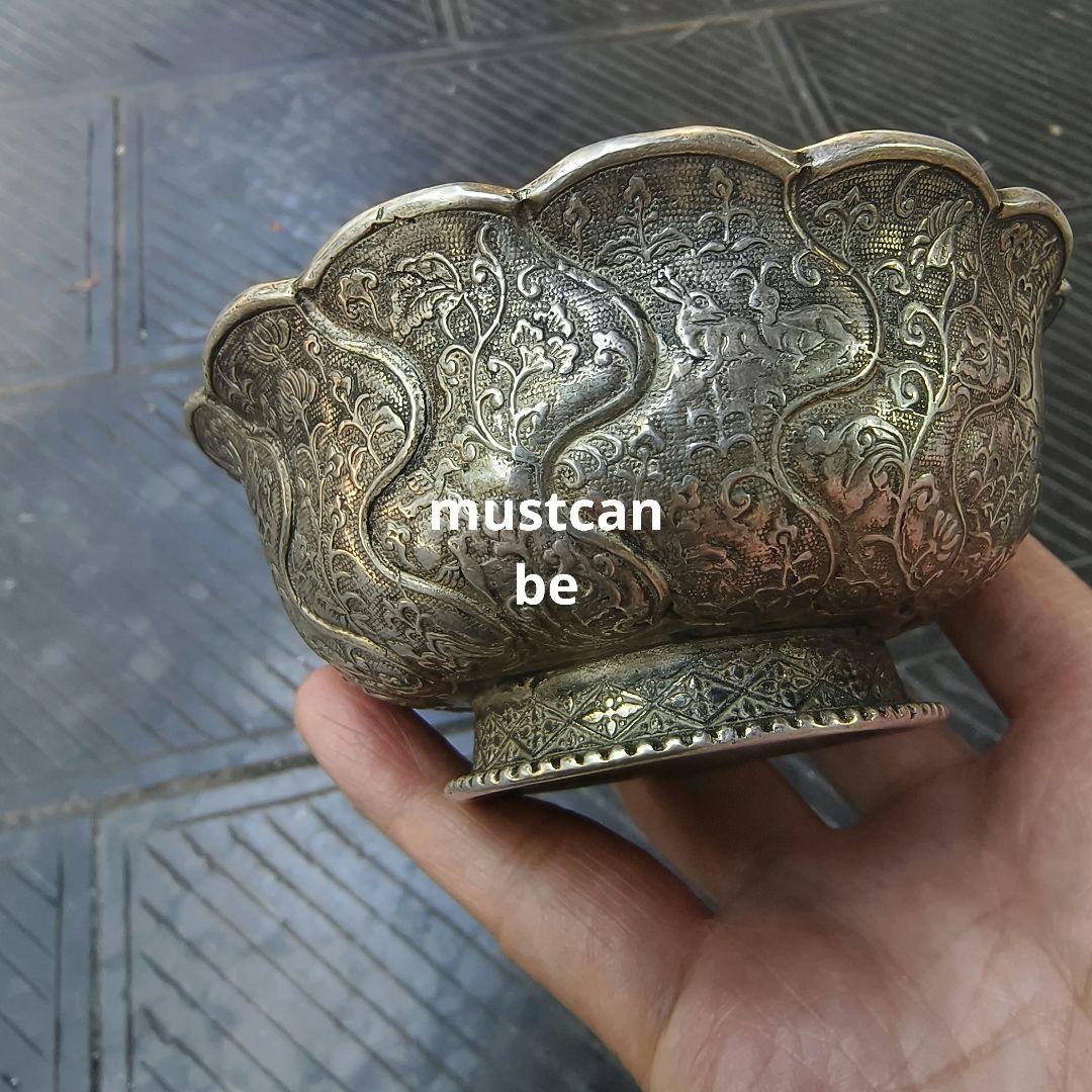 銅碗 大唐貞観鴛鴦鴻雁干支神獣蓮花招財碗 装飾品 現代工芸品 美術品 置物