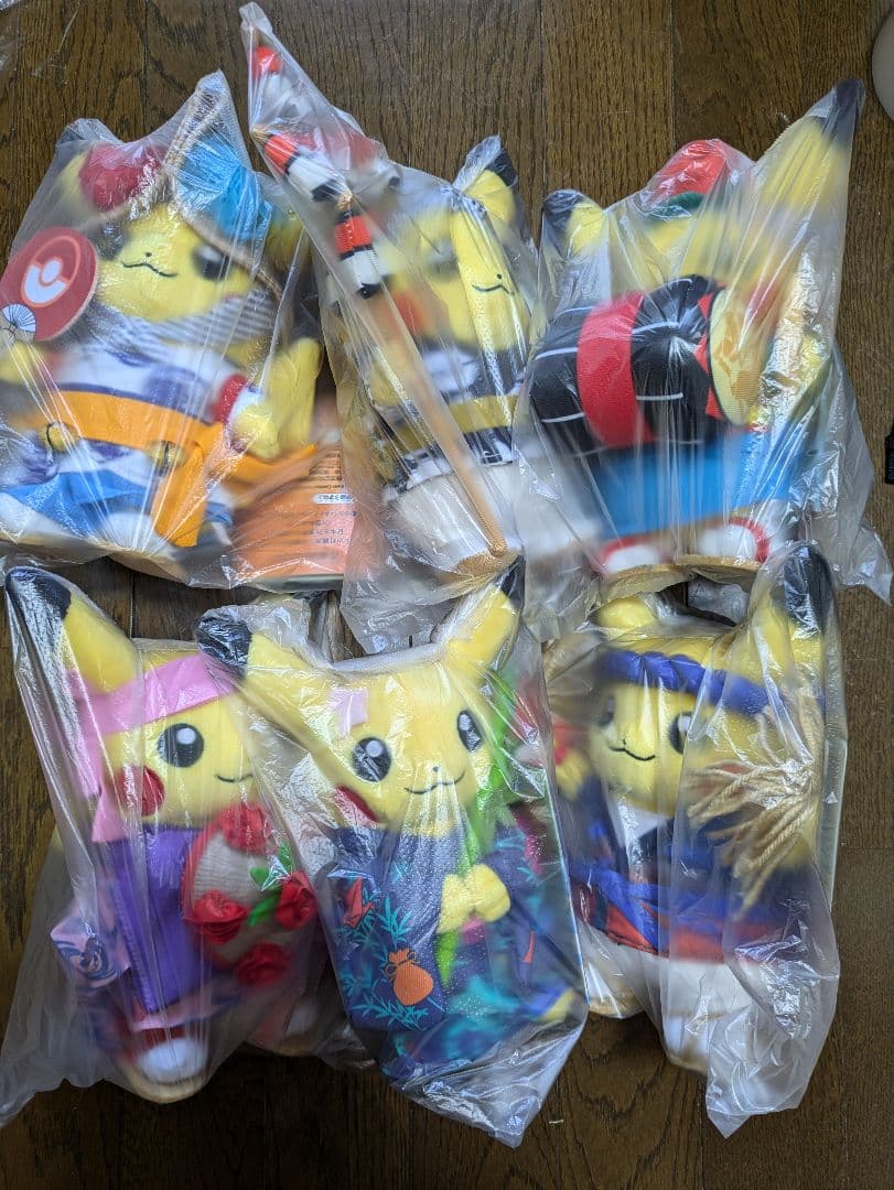 ポケモンセンタートウホク　お祭り　ピカチュウ　ぬいぐるみ　6種 　オマケ付き⑲