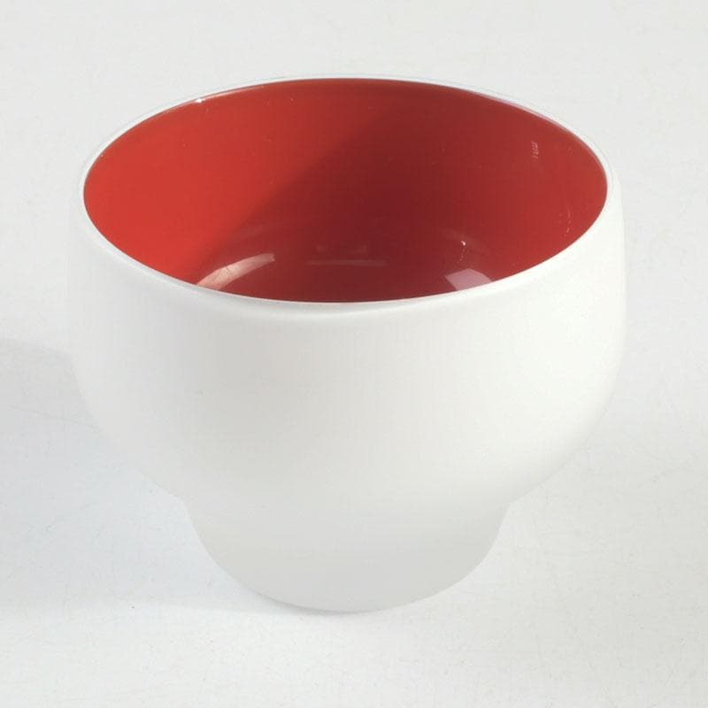 工芸ガラス　安田公子作　透硝子　切子杯　ぐい呑　共箱　V　9491