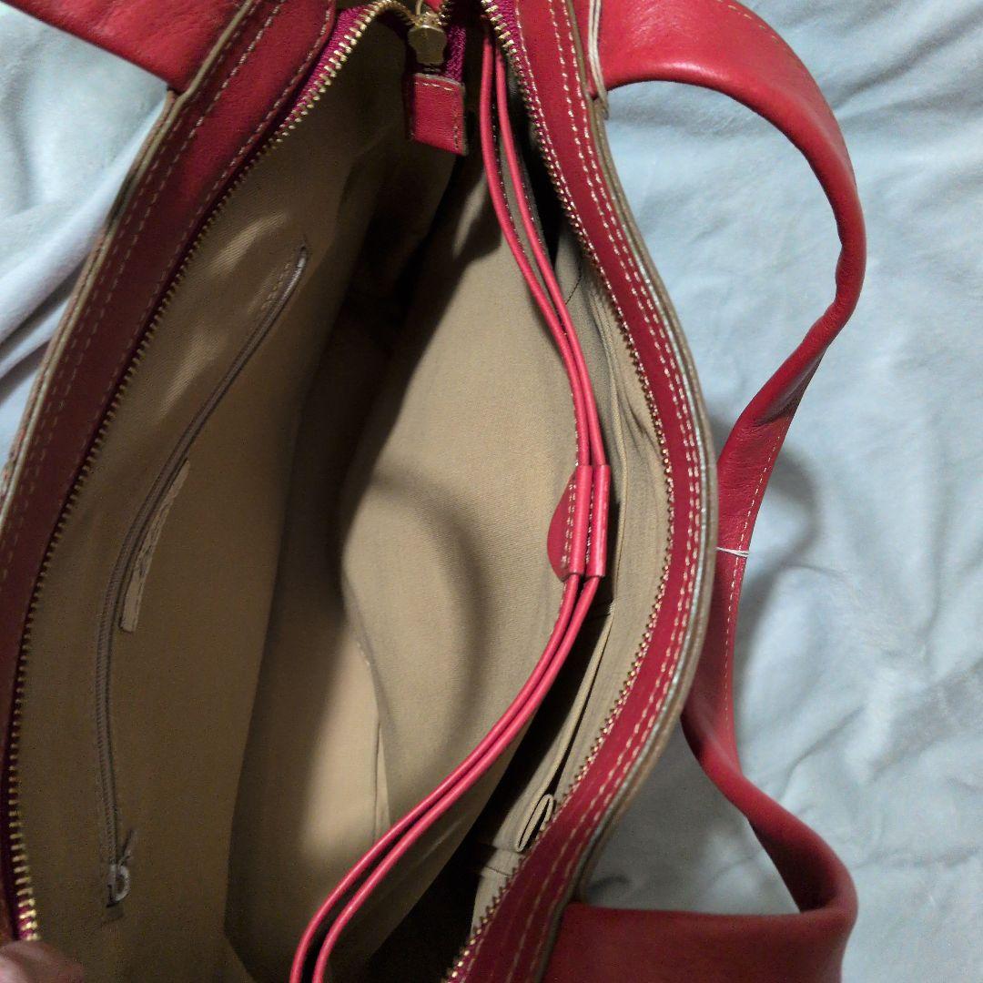 【新品、未使用品】Dakota ダコタ キューブトートレザーバッグ レッド A4