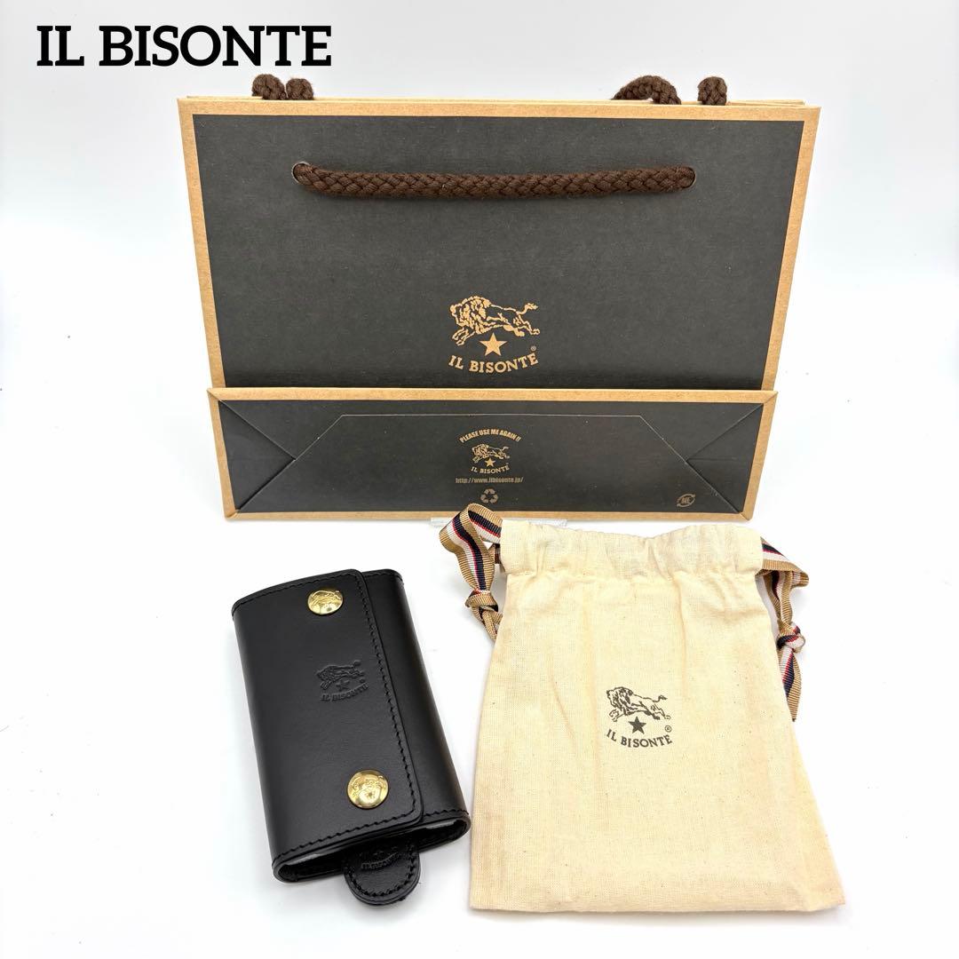 【新品未使用】IL BISONTE イルビゾンテ キーケース レザー ブラック