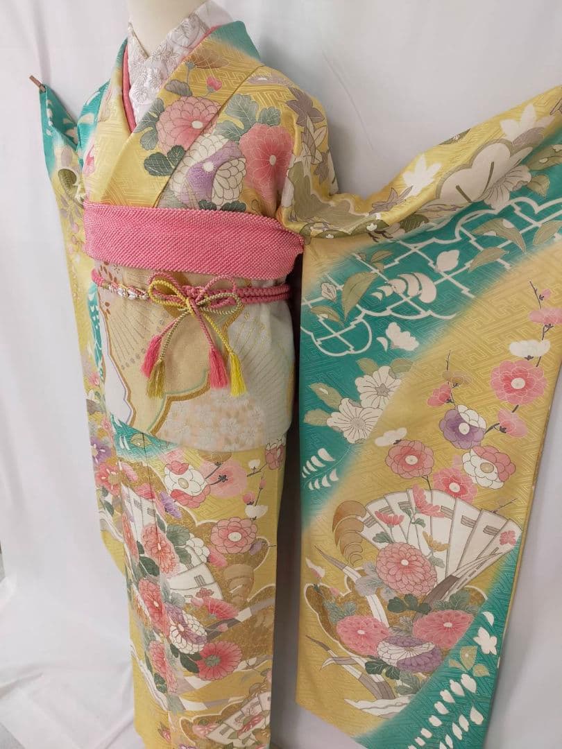 【WA-Modern】★★正絹　京友禅振袖　7点フルセット★★