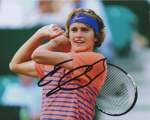直筆サイン入り写真 アレクサンダー・ズベレフ プロテニス選手 SA鑑定済