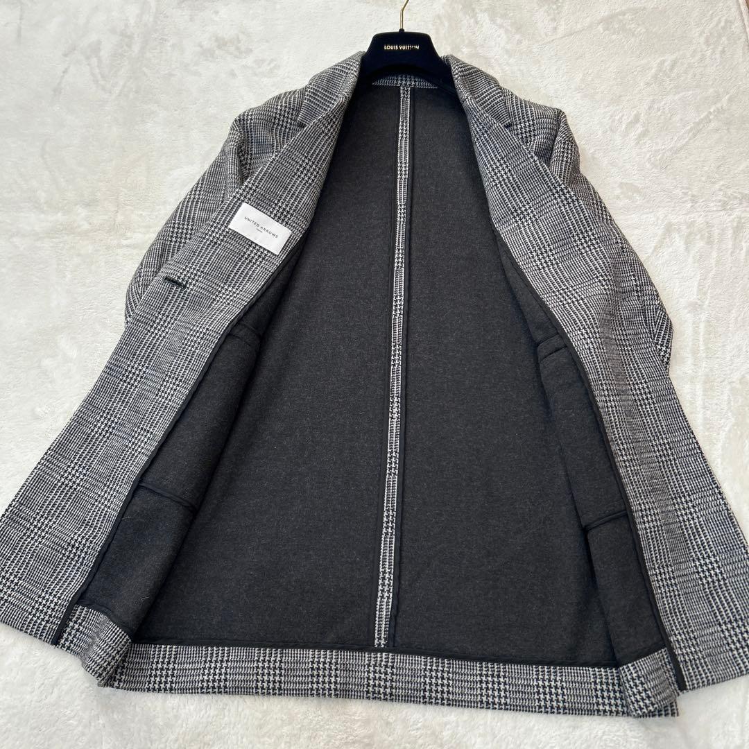 UNITED ARROWS チェスターコート グレンチェック Sサイズ