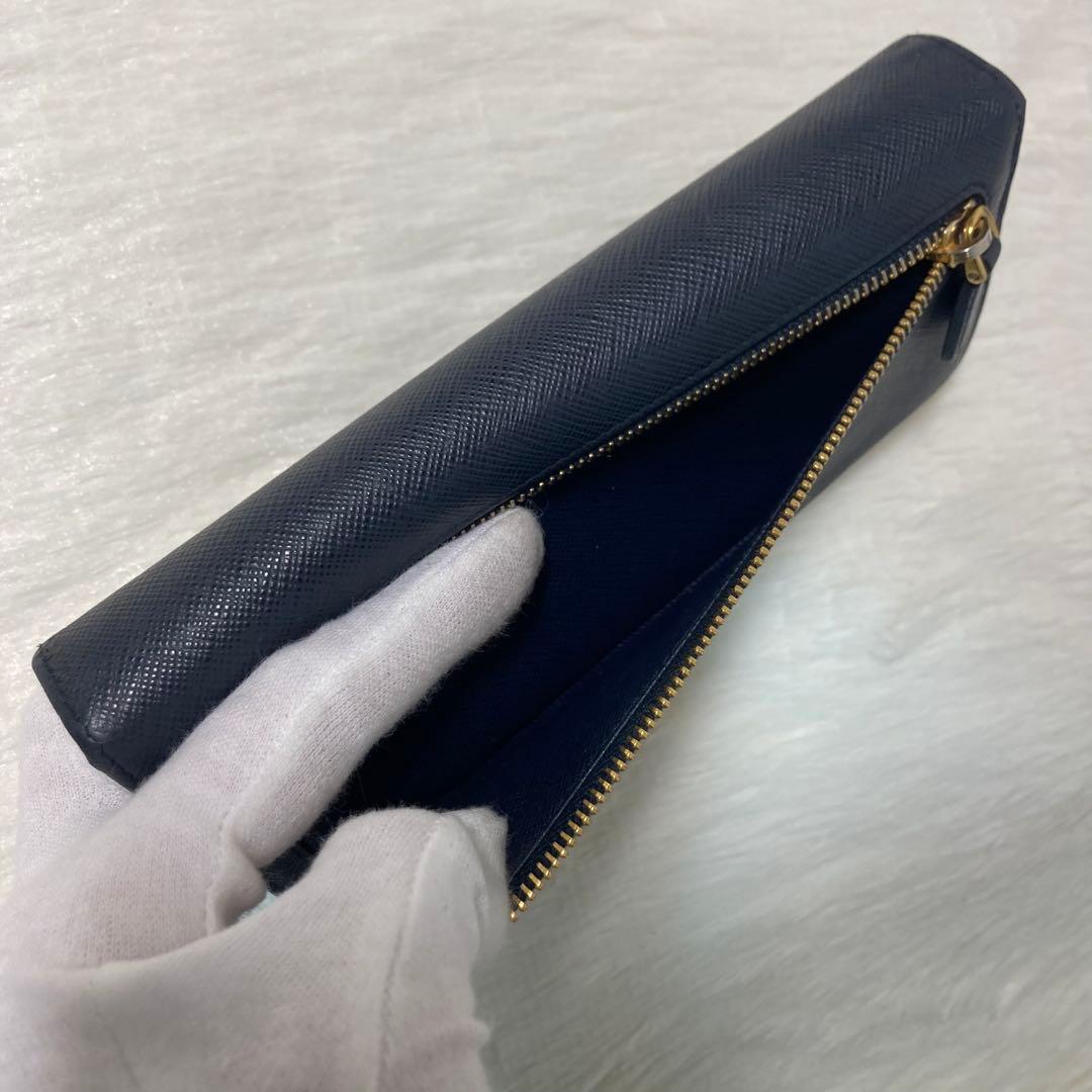 本日限定価格 PRADA プラダ　長財布　紺　パスケース　箱　付属品　二つ折り