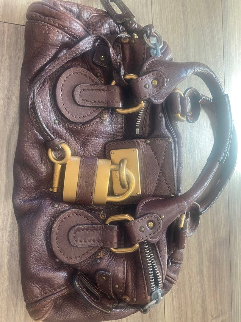 M*中様 Chloé クロエ　パディントン　ブラウンレザー ハンドバッグ