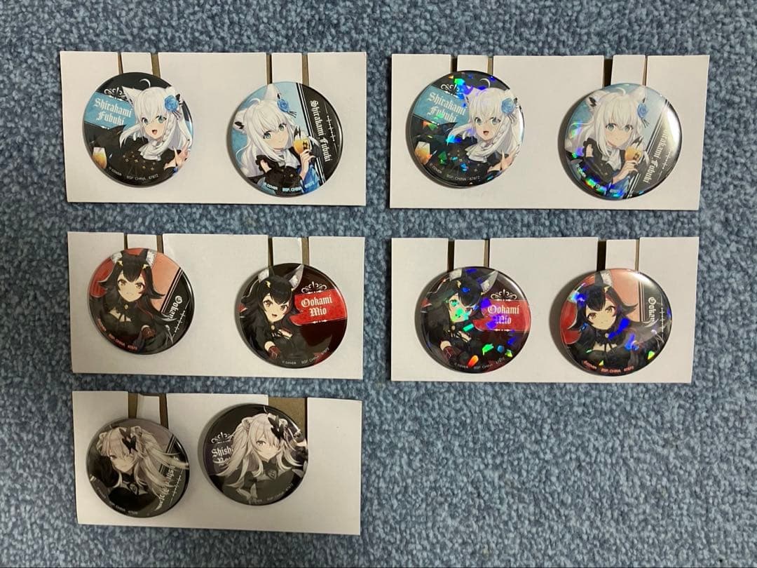 一番くじ ホロライブ 缶バッジ　ホロ　アクリルスタンド　18点セット　白上フブキ