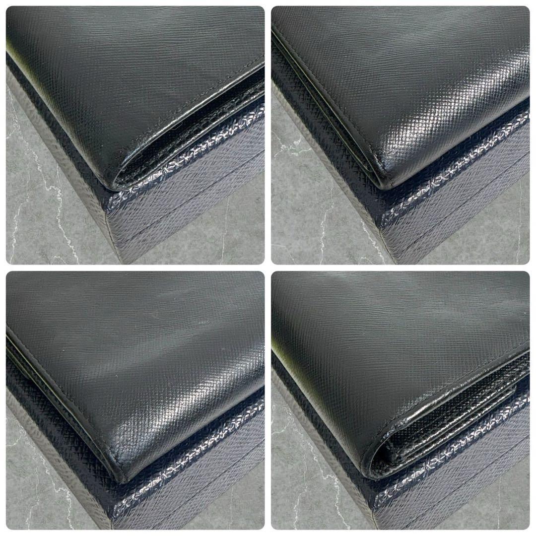 極美品‼️ PRADA プラダ 三つ折り財布 サフィアーノ ブラック 黒